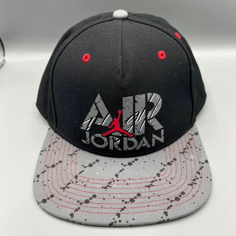Air Jordan Flight Hat Men Black Gray Jumpman Snap‎ Back Cap